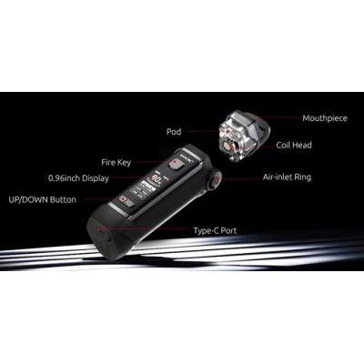 Smoktech IPX 80 grip Full Kit 3000mAh Black Carbon Fiber