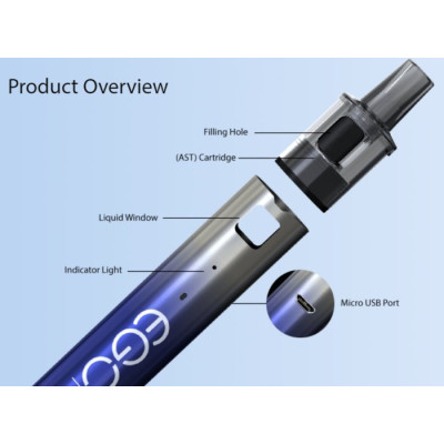 Joyetech eGo AIO AST Pod elektronická cigareta 1000mAh Metal Black