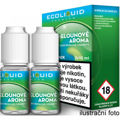 Liquid Ecoliquid Premium 2Pack ICE Melon 2x10ml - 18mg (Svěží meloun)