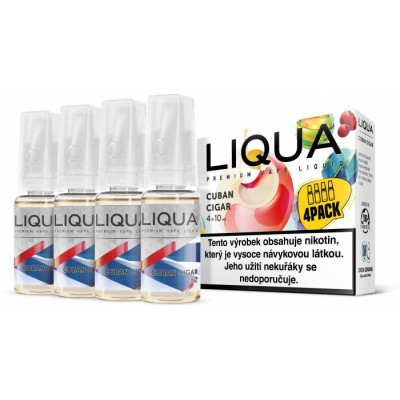 Liquid LIQUA 4Pack Cuban Cigar tobacco 4x10ml 12mg