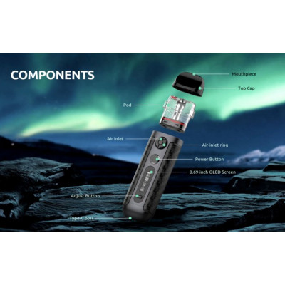 Smoktech Novo 5 elektronická cigareta 900mAh Silver Black Cobra