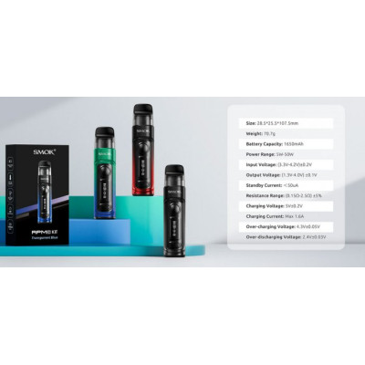Smoktech RPM C 50W grip Full Kit 1650mAh Green Blue
