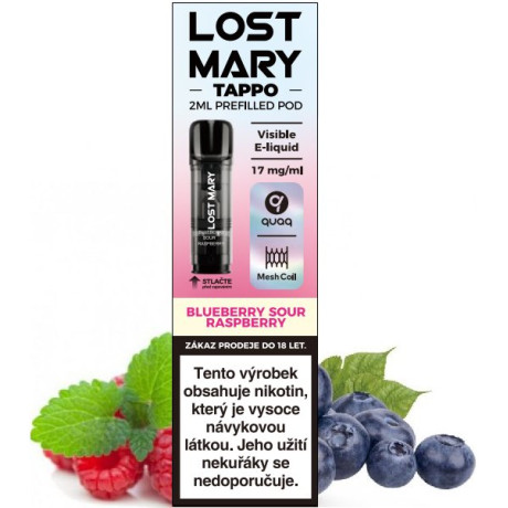LOST MARY TAPPO Pods cartridge 1Pack Blueberry Sour Raspberry 17mg