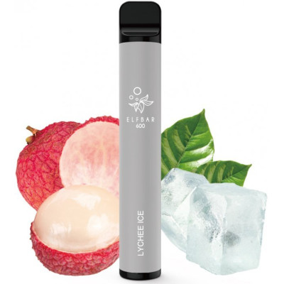 Elf Bar 600 elektronická cigareta 20mg Lychee Ice