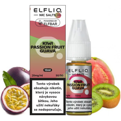 Liquid ELFLIQ Nic SALT Kiwi Passion Fruit Guava 10ml - 20mg