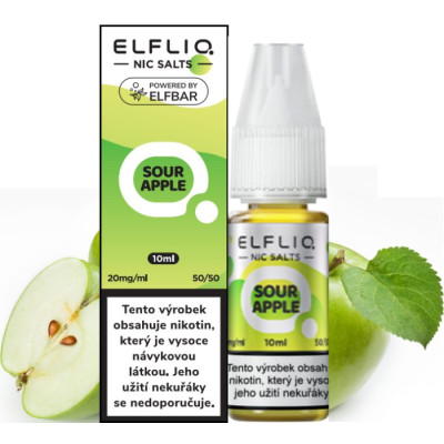Liquid ELFLIQ Nic SALT Sour Apple 10ml - 20mg