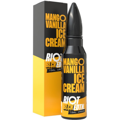 Příchuť Riot Squad BLCK EDTN S&V 10ml Mango Vanilla Ice Cream (Mango s vanilkovou zmrzlinou)