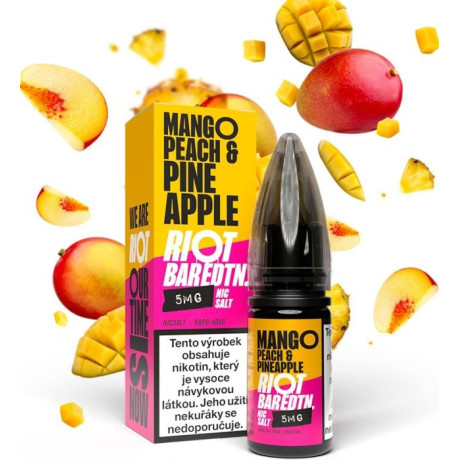 Liquid Riot BAR EDTN Salt Mango Peach Pineapple (Mango, broskev a ananas) 10ml-10mg
