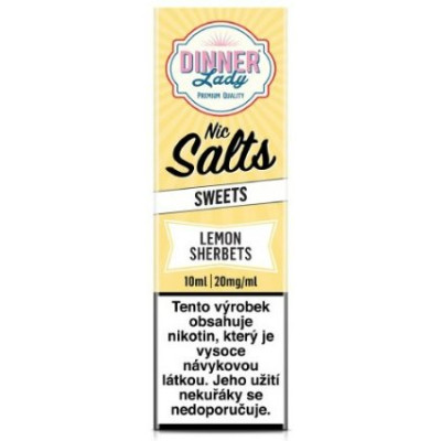 Liquid Dinner Lady Nic SALT Lemon Sherbets 10ml - 20mg