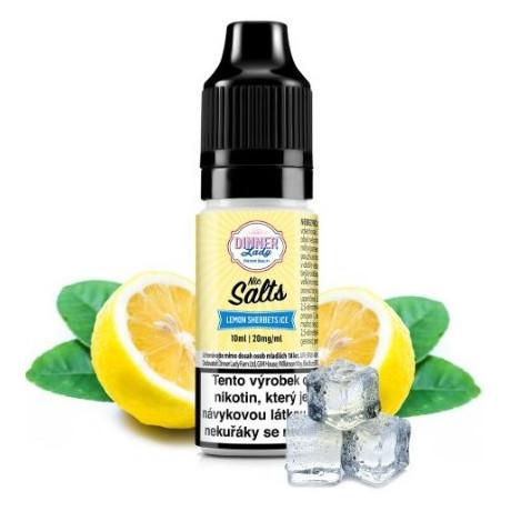 Liquid Dinner Lady Nic SALT Lemon Sherbets Ice 10ml - 20mg