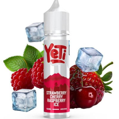 Příchuť Yeti Summit Series S&V 10ml Strawberry Cherry Raspberry Ice (Ledová jahoda, třešeň a malina)