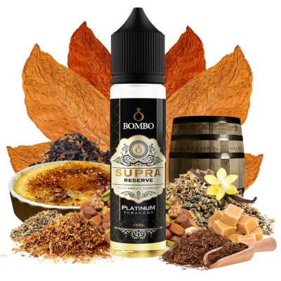 Příchuť Bombo Platinum Tobaccos S&V 15ml Supra Reserve (Sladký tabák s karamelem)