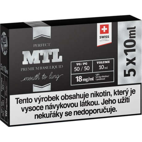 Booster JustVape MTL (50VG/50PG) 5x10ml - 18mg