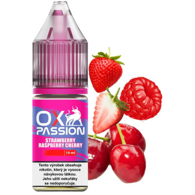 Liquid OXVA OX PASSION Salts Strawberry Raspberry Cherry 10ml - 10mg