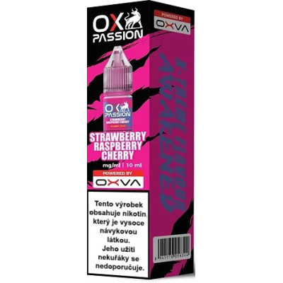 Liquid OXVA OX PASSION Salts Strawberry Raspberry Cherry 10ml - 20mg