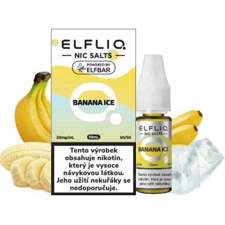 Liquid ELFLIQ Nic SALT Banana Ice 10ml - 20mg