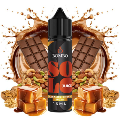 Příchuť Bombo Solo Juice S&V 15ml Caramel Choco Nuts (Čokoláda s karamelem a ořechy)