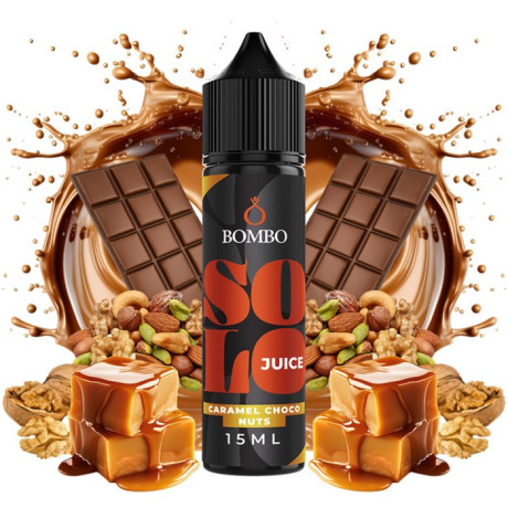 Příchuť Bombo Solo Juice S&V 15ml Caramel Choco Nuts (Čokoláda s karamelem a ořechy)