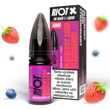 Liquid RIOT X Salt Blueberry Sour Strawberry (Kyselá borůvka a jahoda) 10ml-10mg
