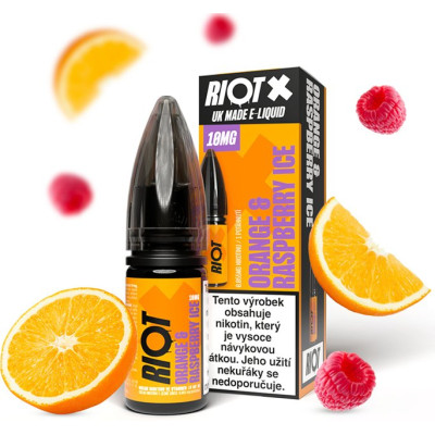 Liquid RIOT X Salt Orange & Raspberry Ice (Ledový pomeranč a malina) 10ml-20mg