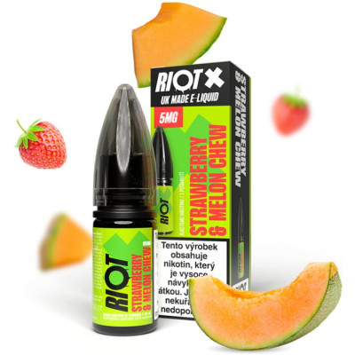Liquid RIOT X Salt Strawberry & Melon Chew (Jahodovo-melounová žvýkačka) 10ml-20mg