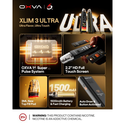 OXVA Xlim 3 ULTRA elektronická cigareta 1500mAh Bordeaux Red